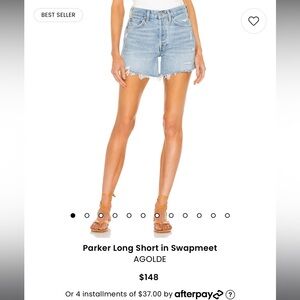 Agolde Parker Long Jean Shorts
